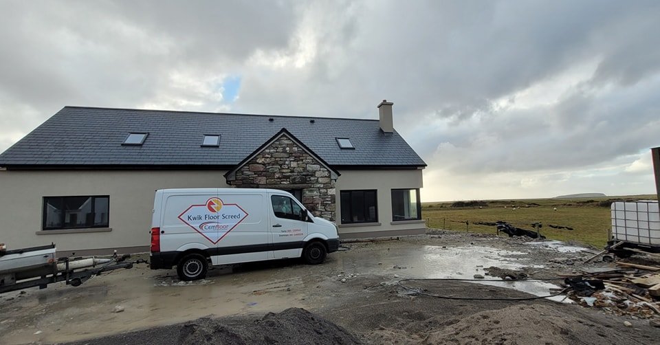 Completed floor screed ready for flooring finish